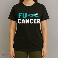 Fuck Cervical Cancer Cervical Cancer Awareness T-Shirt thumb 4