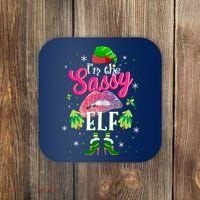 Funny Christmas Clothing I'm The Sassy Elf Tee Xmas Boys Coaster thumb 0