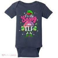 Funny Christmas Clothing I'm The Sassy Elf Tee Xmas Boys Baby Bodysuit thumb 0