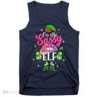 Funny Christmas Clothing I'm The Sassy Elf Tee Xmas Boys Tank Top thumb 0