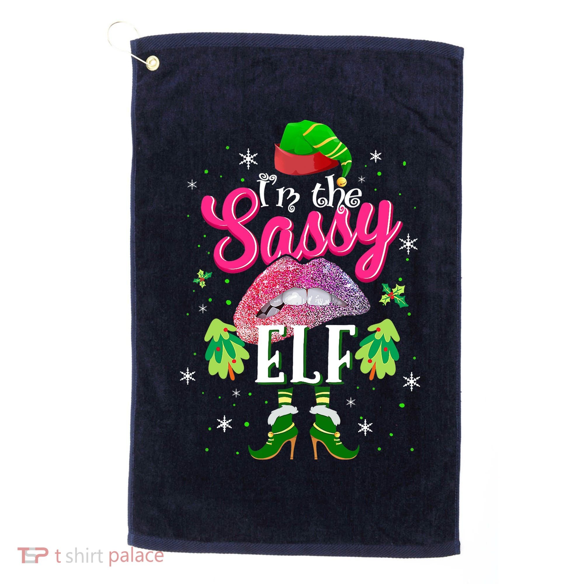 Funny Christmas Clothing I'm The Sassy Elf Tee Xmas Boys Golf Towel