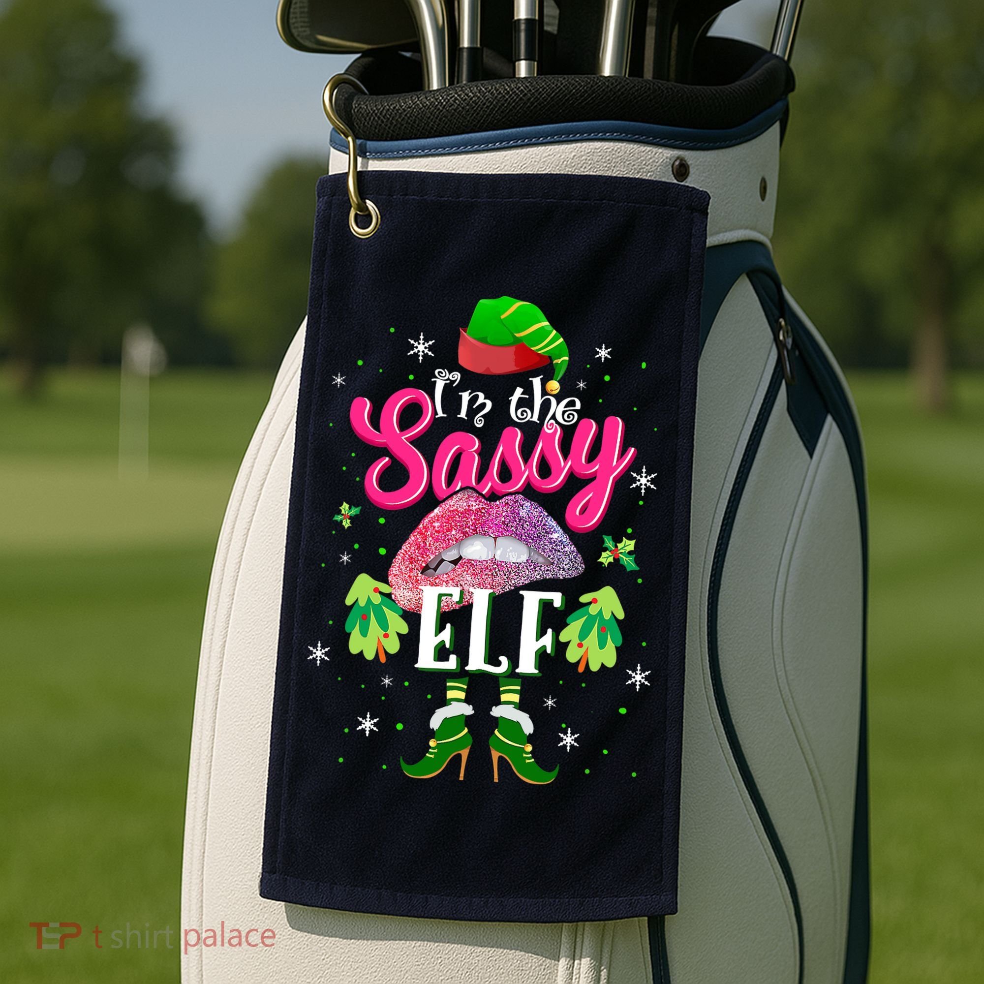 Funny Christmas Clothing I'm The Sassy Elf Tee Xmas Boys Golf Towel