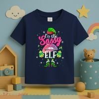 Funny Christmas Clothing I'm The Sassy Elf Tee Xmas Boys Toddler T-Shirt thumb 3