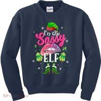 Funny Christmas Clothing I'm The Sassy Elf Tee Xmas Boys Kids Sweatshirt thumb 0