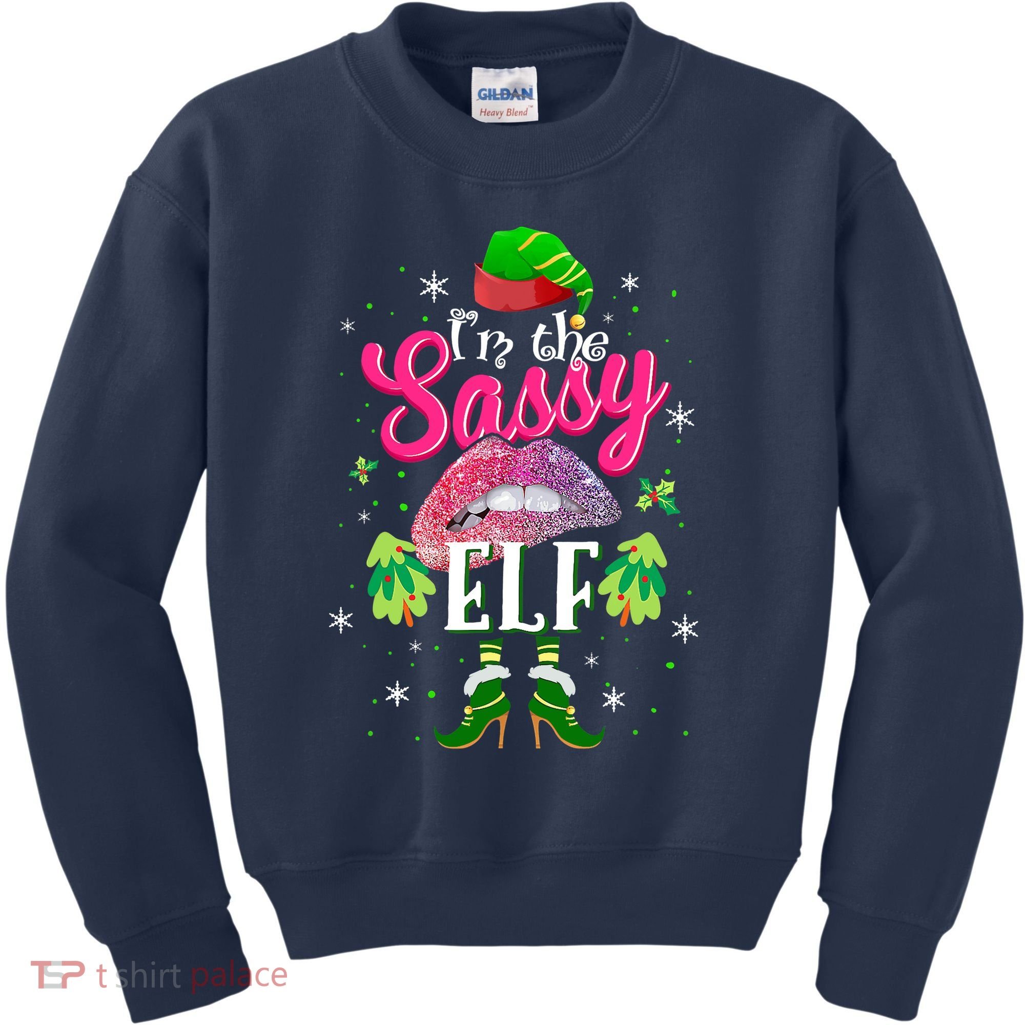 Funny Christmas Clothing I'm The Sassy Elf Tee Xmas Boys Kids Sweatshirt