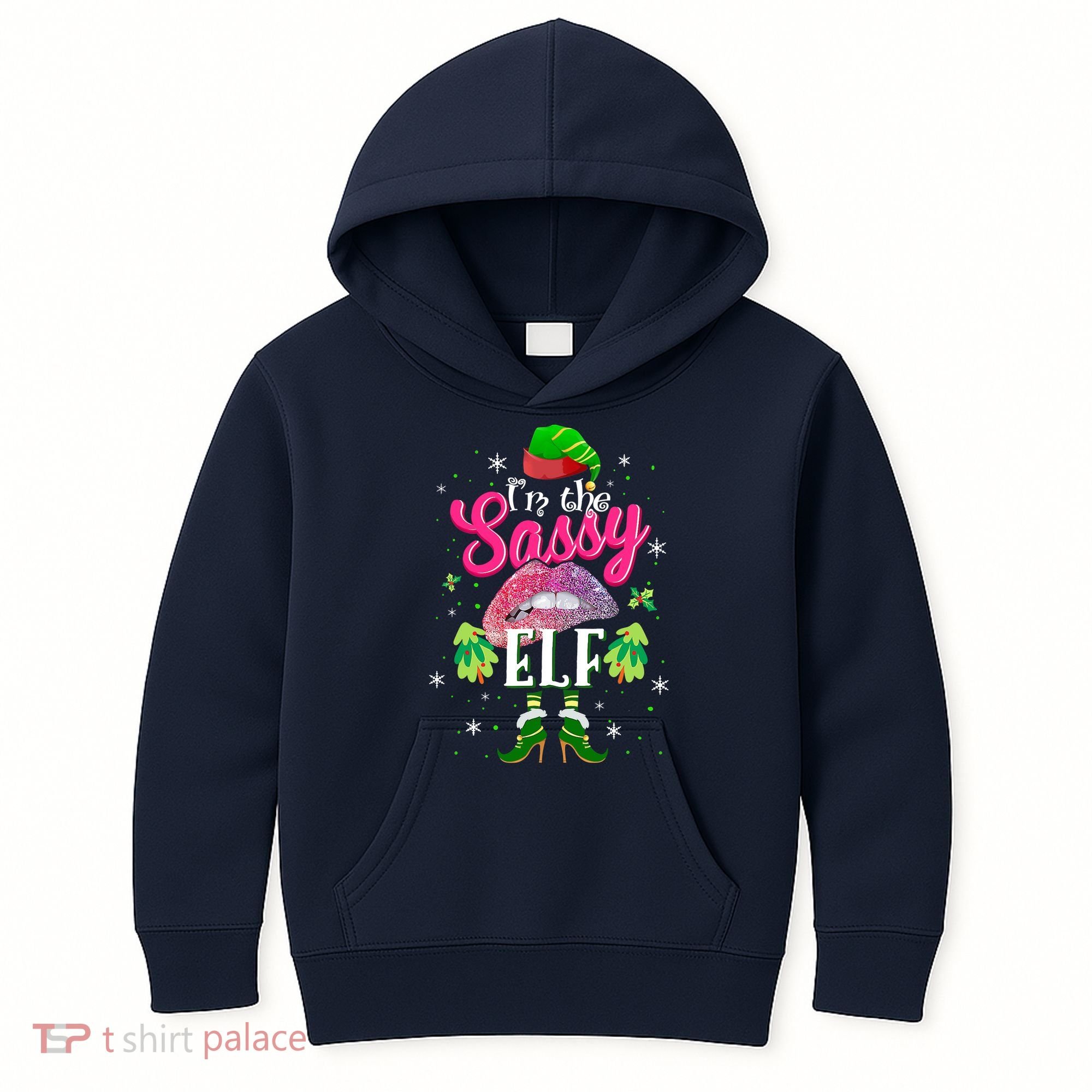 Funny Christmas Clothing I'm The Sassy Elf Tee Xmas Boys Kids Hoodie