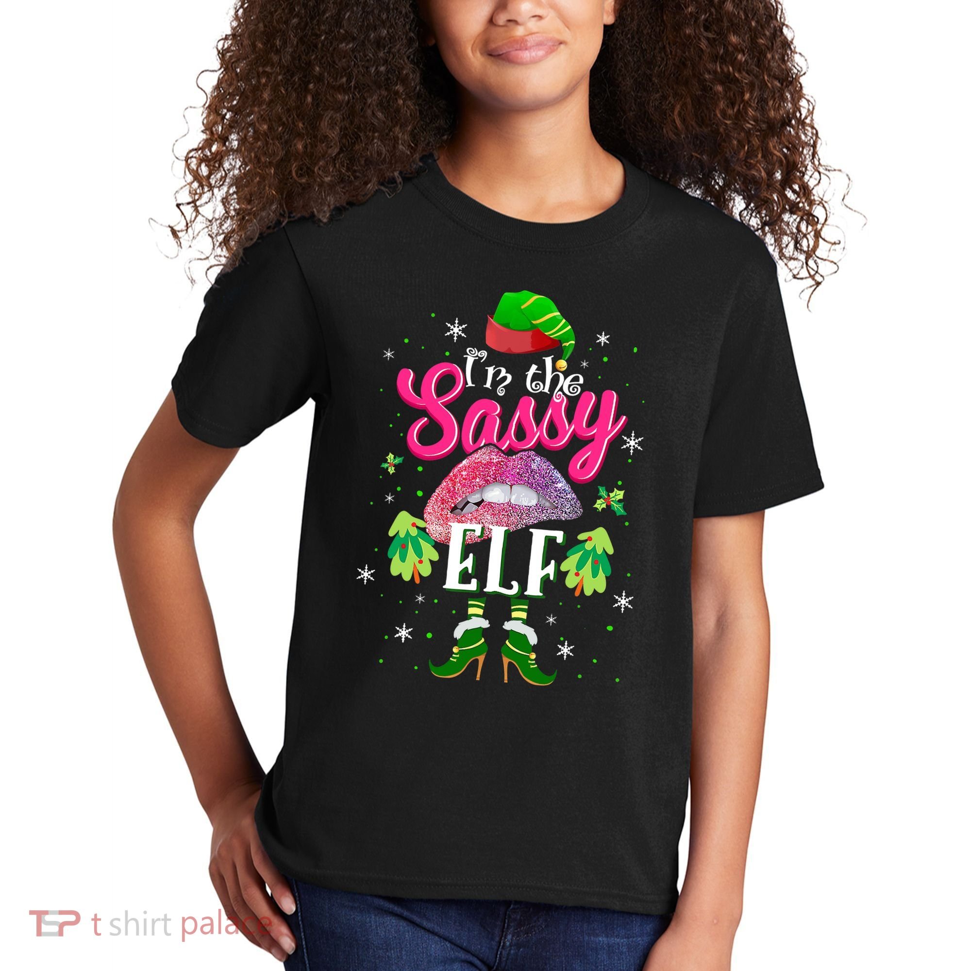 Funny Christmas Clothing I'm The Sassy Elf Tee Xmas Boys Kids T-Shirt