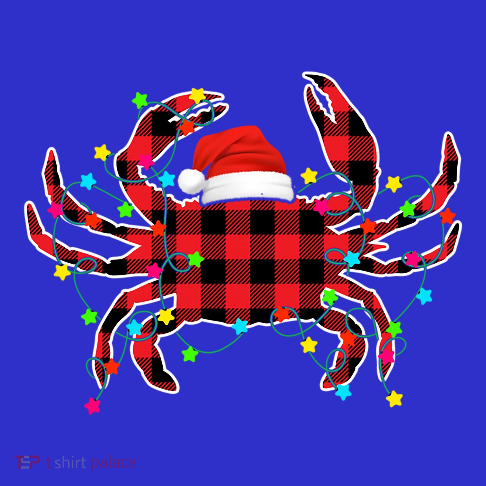 Funny Crab Christmas Tree Red Plaid Xmas Animals Lover Gift Kids Hoodie