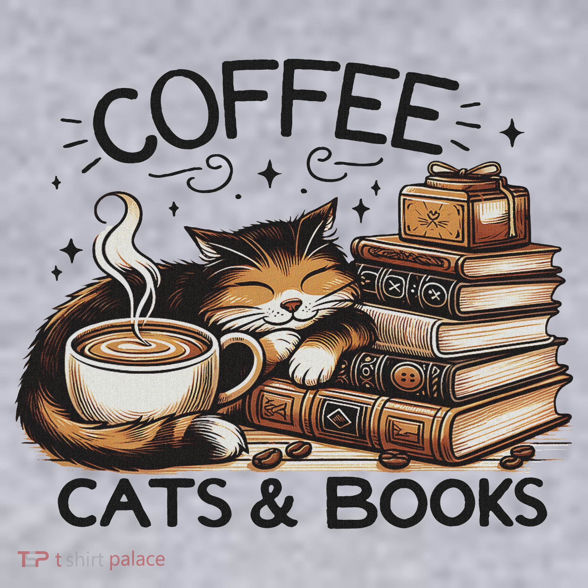 Funny Cute Coffee Cats Books Lover Gift Idea Women Women's Sweatshirt