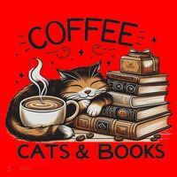 Funny Cute Coffee Cats Books Lover Gift Idea Women Santa Hat thumb 1