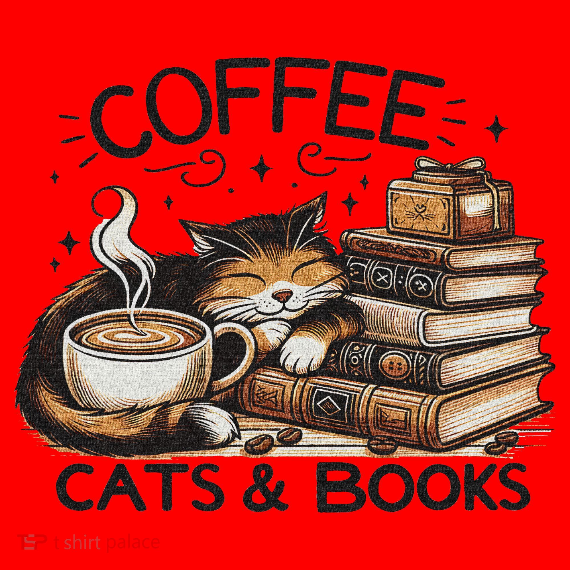 Funny Cute Coffee Cats Books Lover Gift Idea Women Santa Hat