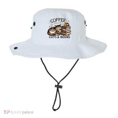 Funny Cute Coffee Cats Books Lover Gift Idea Women Bucket Hat