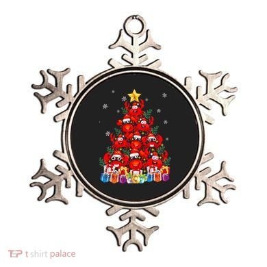 Funny Crab Christmas Tree Lights With Santa Hat Ornament