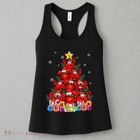 Funny Crab Christmas Tree Lights With Santa Hat Women's Tank Top thumb 3