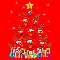 Funny Crab Christmas Tree Lights With Santa Hat Santa Hat thumb 1