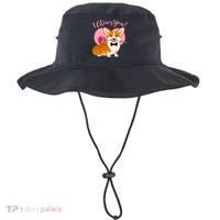 Funny Cute Corgi Valentine I Chews You Bucket Hat thumb 0