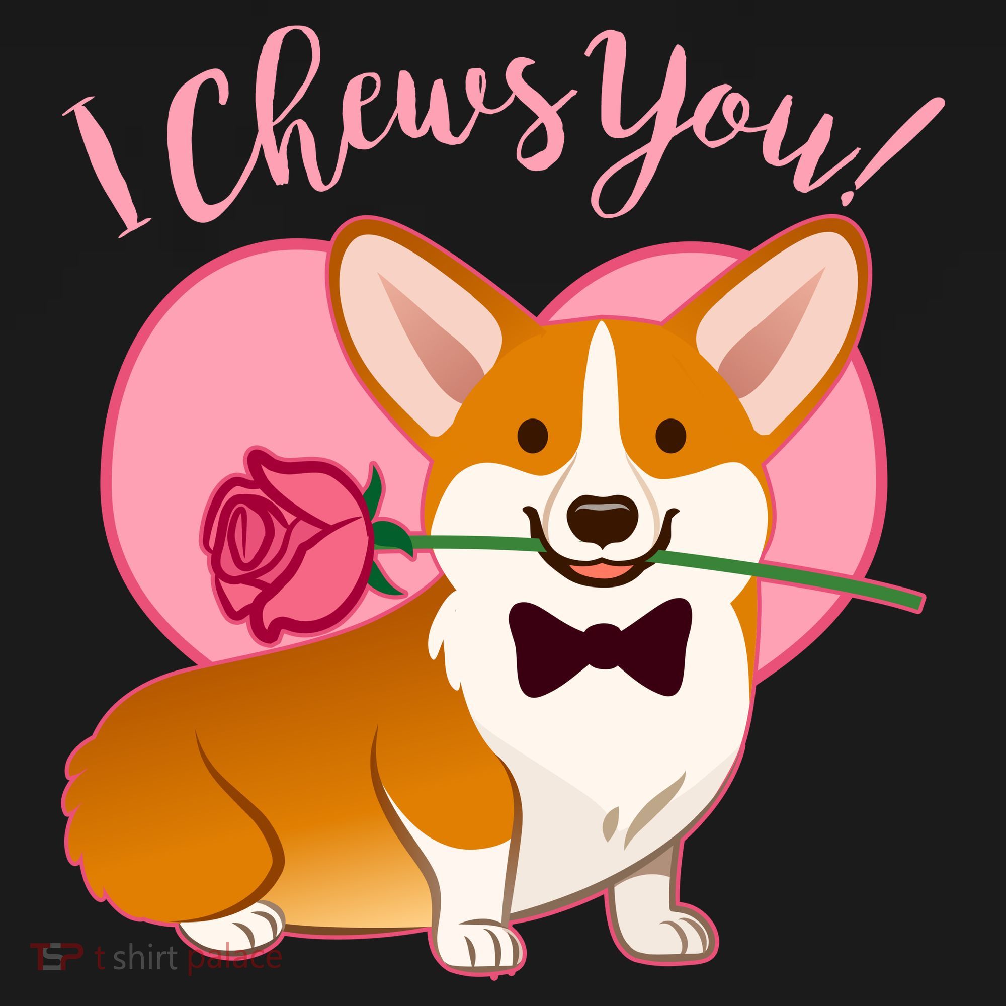 Funny Cute Corgi Valentine I Chews You Bucket Hat