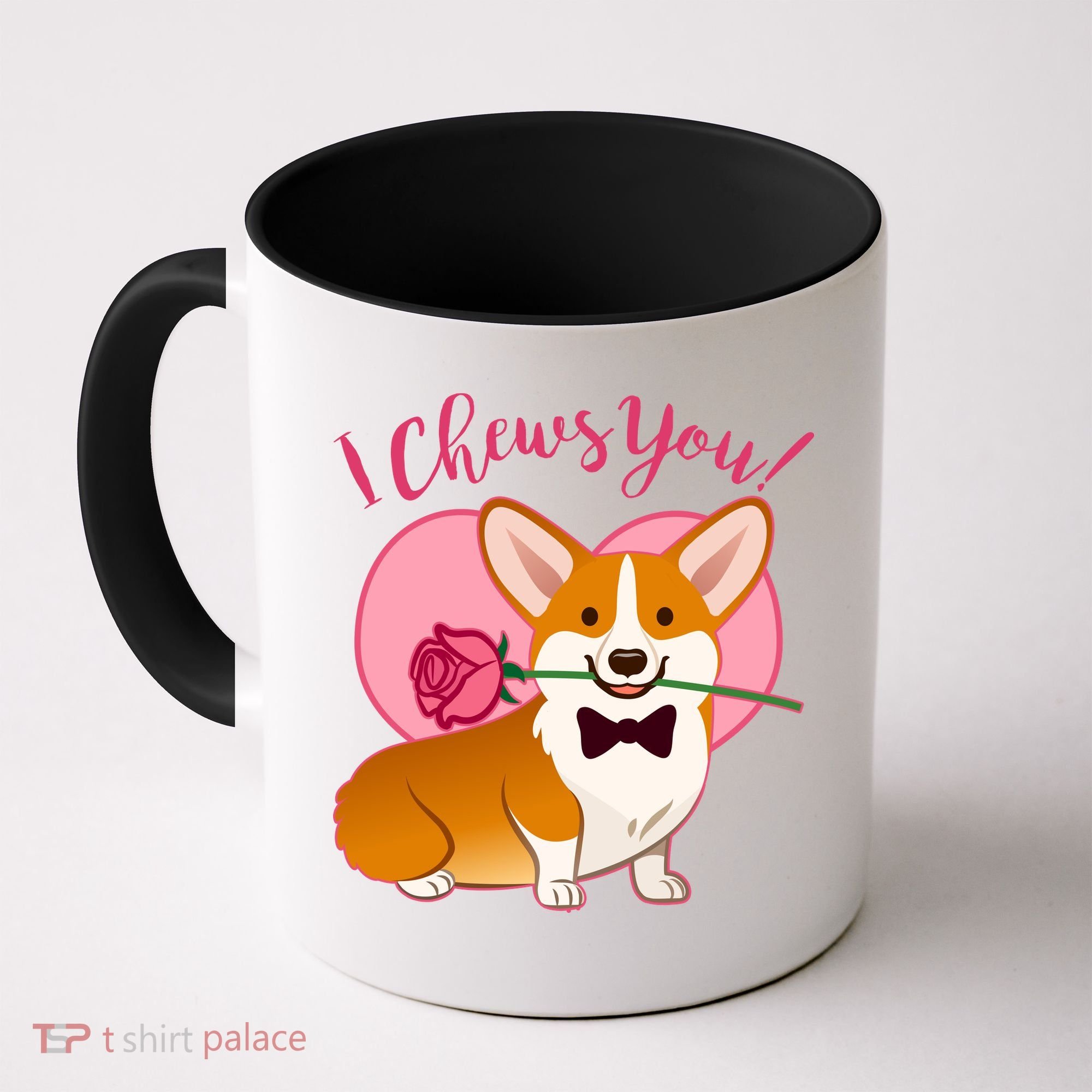 Funny Cute Corgi Valentine I Chews You Coffee Mug