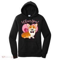 Funny Cute Corgi Valentine I Chews You Women's Hoodie thumb 0