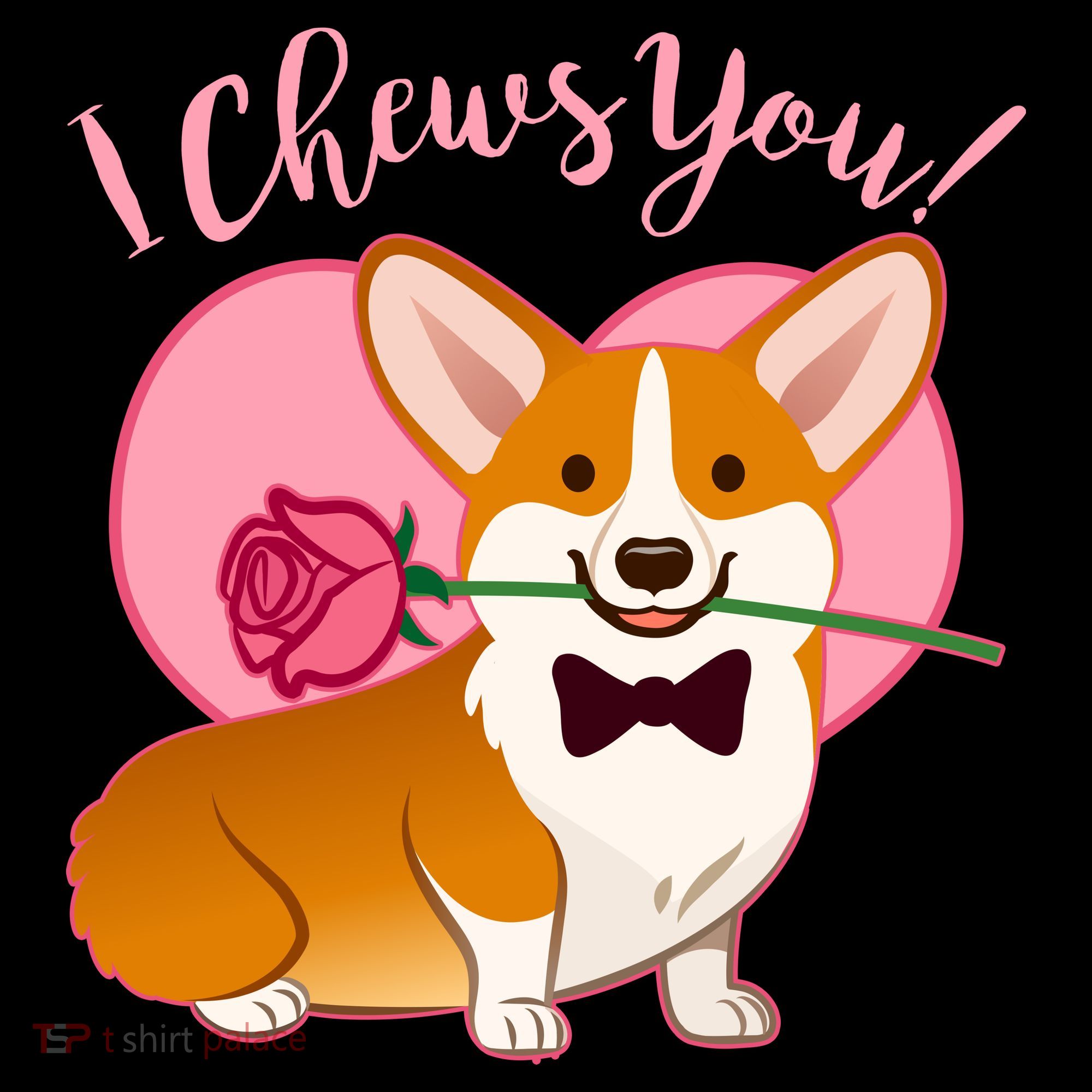 Funny Cute Corgi Valentine I Chews You Women's Hoodie