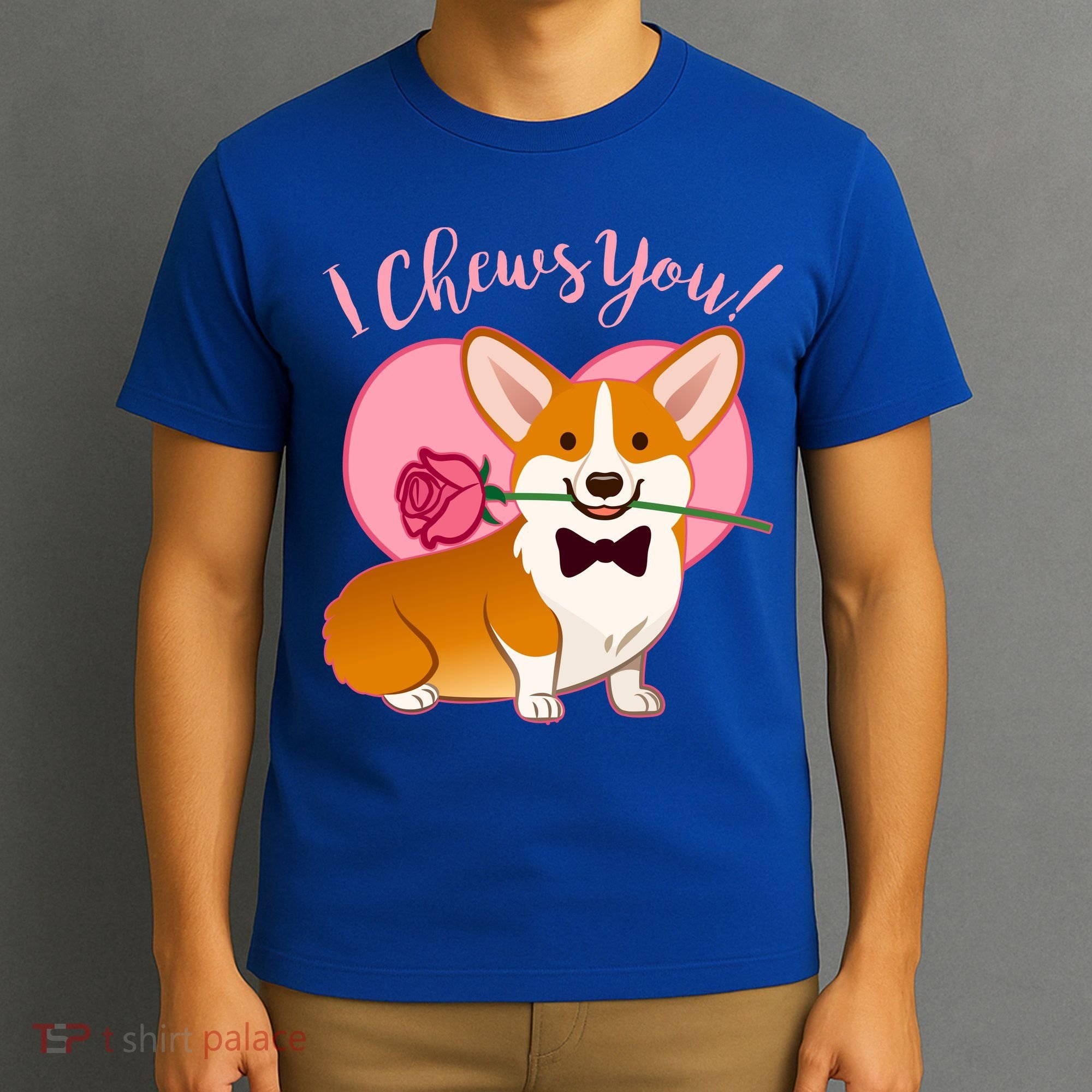 Funny Cute Corgi Valentine I Chews You T-Shirt
