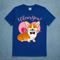 Funny Cute Corgi Valentine I Chews You T-Shirt thumb 5