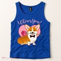 Funny Cute Corgi Valentine I Chews You Tank Top thumb 2