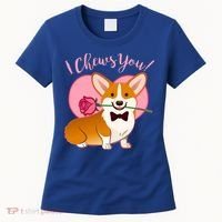 Funny Cute Corgi Valentine I Chews You Women's T-Shirt thumb 0