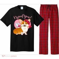 Funny Cute Corgi Valentine I Woof You Pajama Set thumb 0