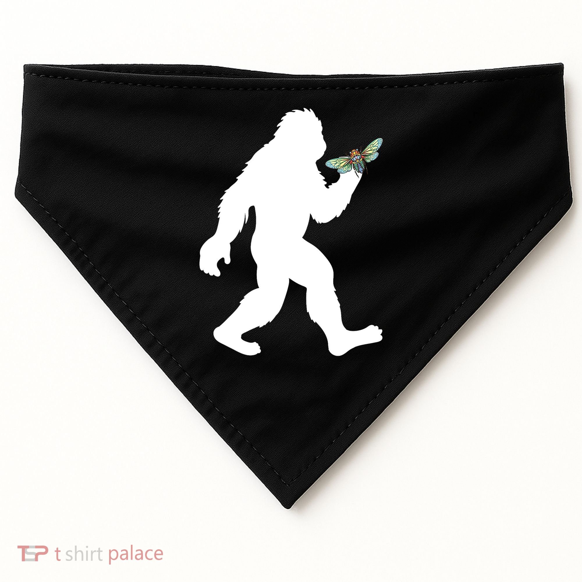 Funny Cicada Comeback 2024 Bigfoot Catching Cicada Gift USA-Made Doggie Bandana