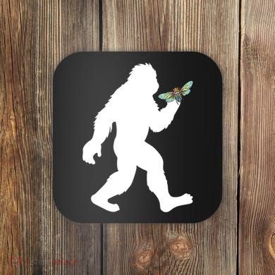 Funny Cicada Comeback 2024 Bigfoot Catching Cicada Gift Coaster