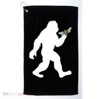 Funny Cicada Comeback 2024 Bigfoot Catching Cicada Gift Golf Towel thumb 0