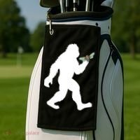 Funny Cicada Comeback 2024 Bigfoot Catching Cicada Gift Golf Towel thumb 2