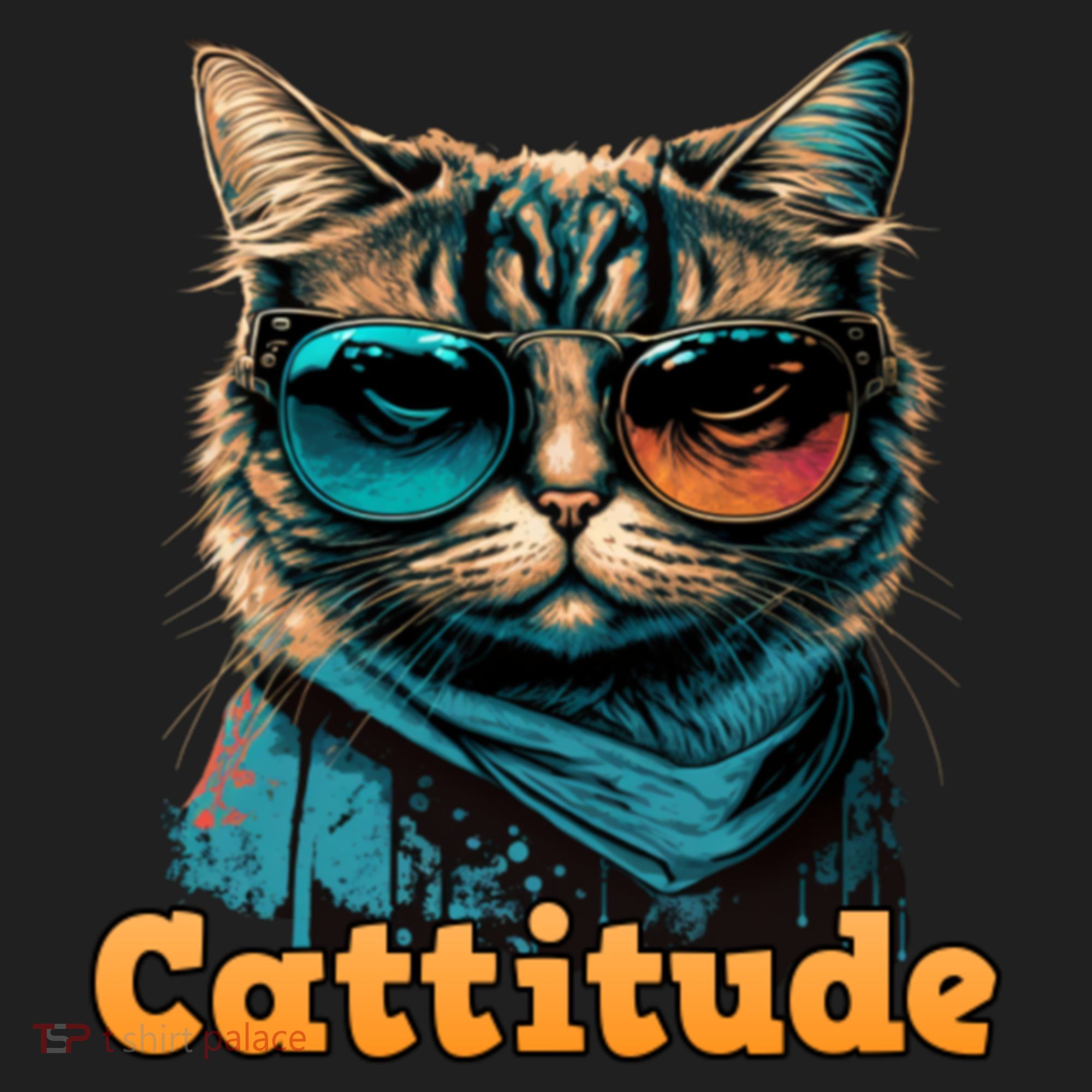 Funny Cool Cat With Glasses Cattitude Cats Lover Attitude Funny Gift Women's Sweatshirt