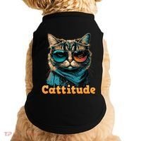 Funny Cool Cat With Glasses Cattitude Cats Lover Attitude Funny Gift Doggie Tank thumb 0
