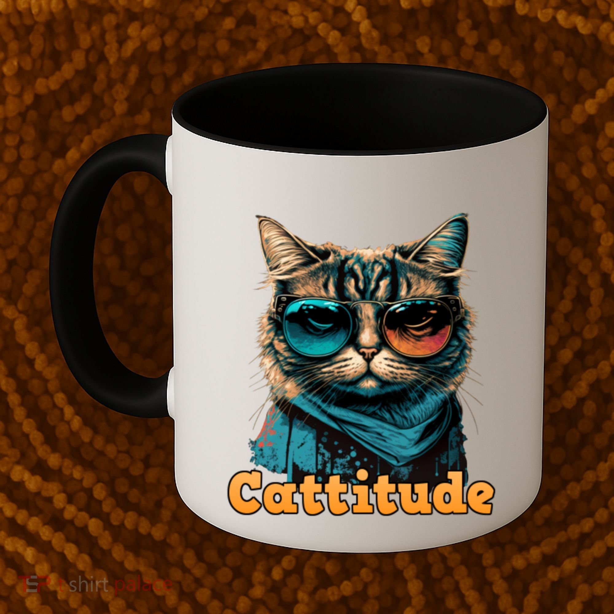 Funny Cool Cat With Glasses Cattitude Cats Lover Attitude Funny Gift Coffee Mug