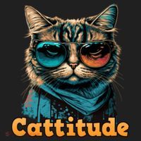 Funny Cool Cat With Glasses Cattitude Cats Lover Attitude Funny Gift Beanie thumb 2