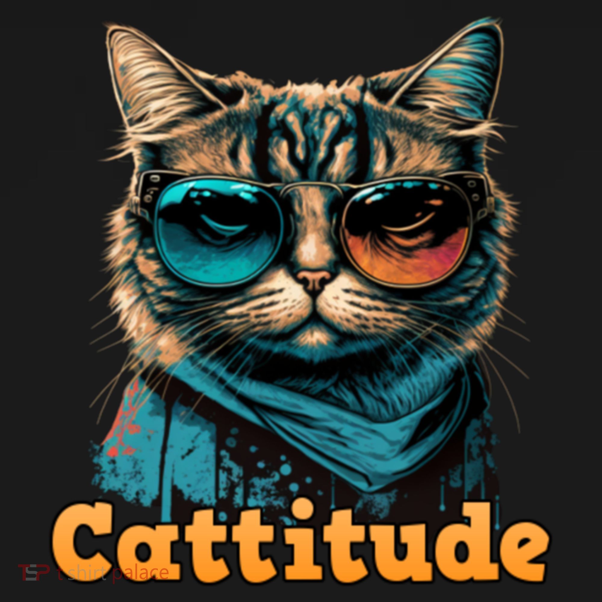 Funny Cool Cat With Glasses Cattitude Cats Lover Attitude Funny Gift Women's Hoodie