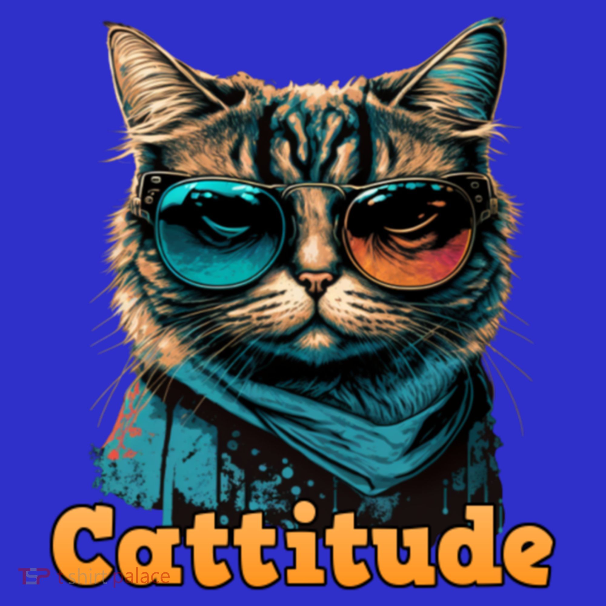 Funny Cool Cat With Glasses Cattitude Cats Lover Attitude Funny Gift Women's Tank Top