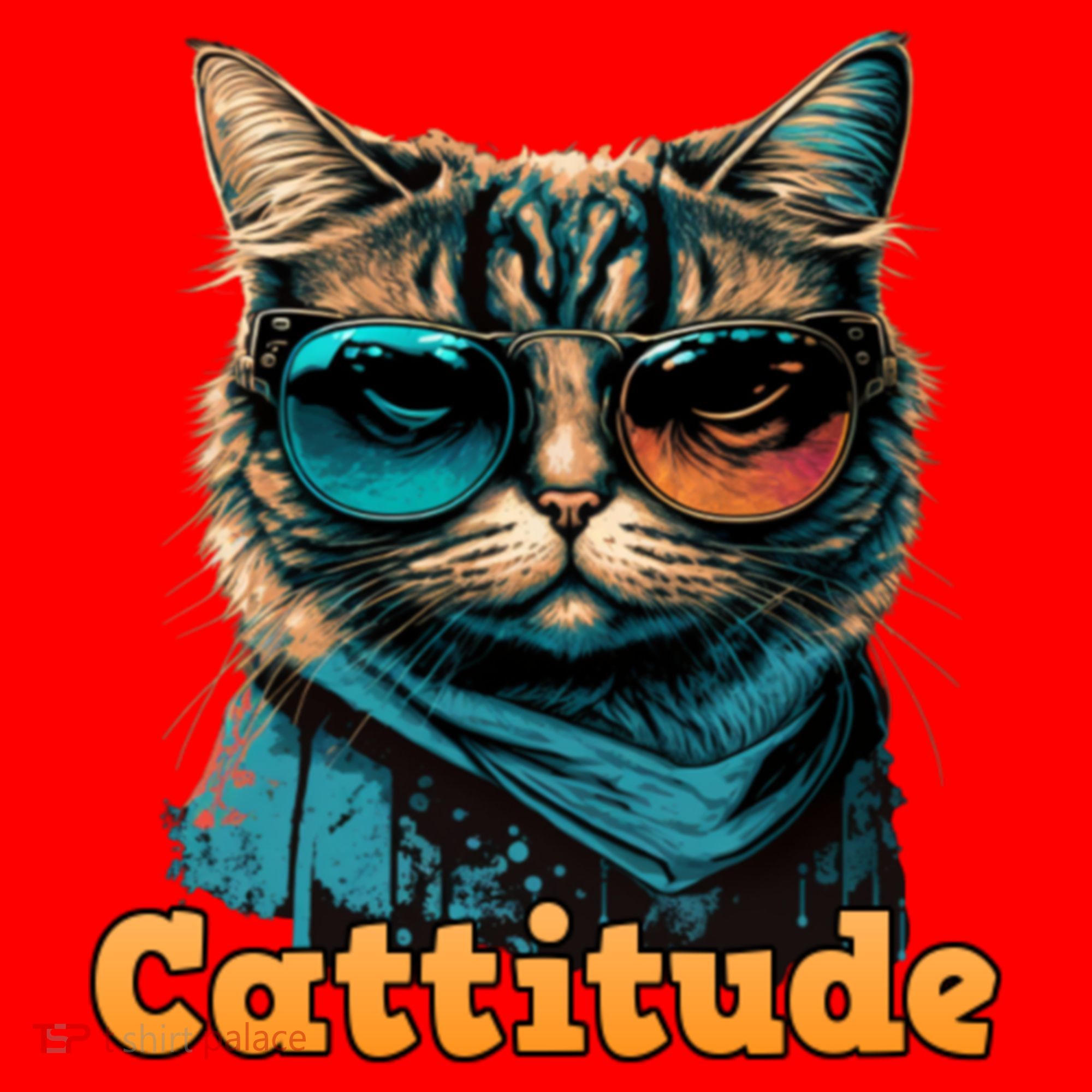Funny Cool Cat With Glasses Cattitude Cats Lover Attitude Funny Gift Santa Hat