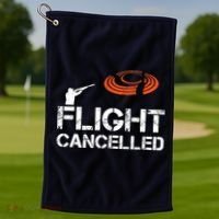 Flight Cancelled Clay Shooting Skeet Trap Shooting Golf Towel thumb 1