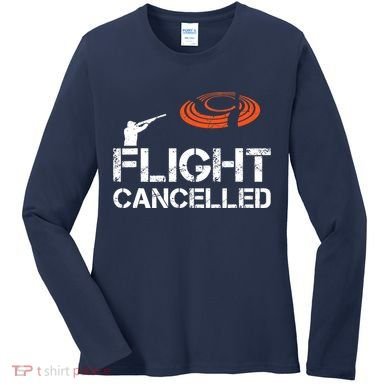 Flight Cancelled Clay Shooting Skeet Trap Shooting Women's Long Sleeve Shirt
