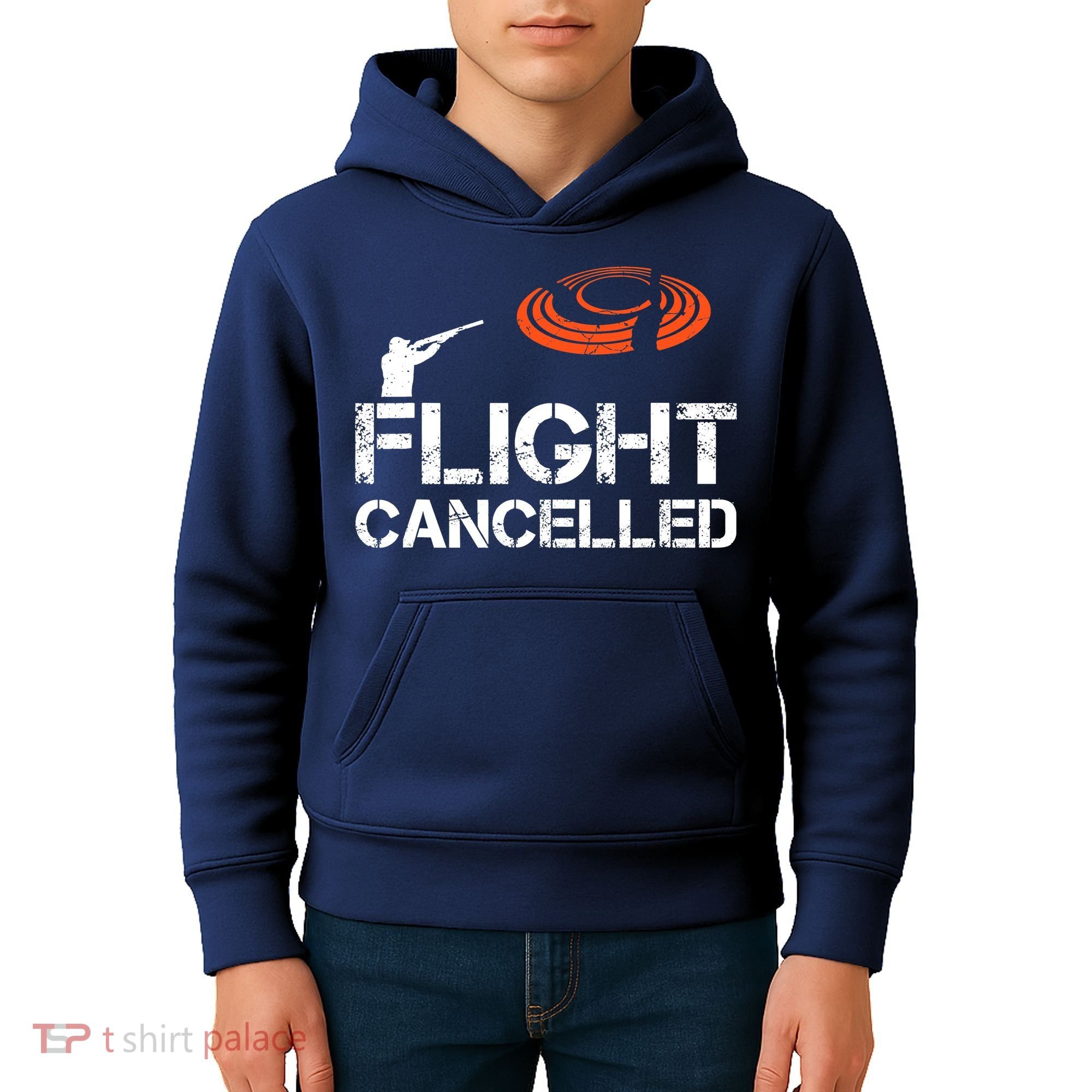 Flight Cancelled Clay Shooting Skeet Trap Shooting Kids Hoodie