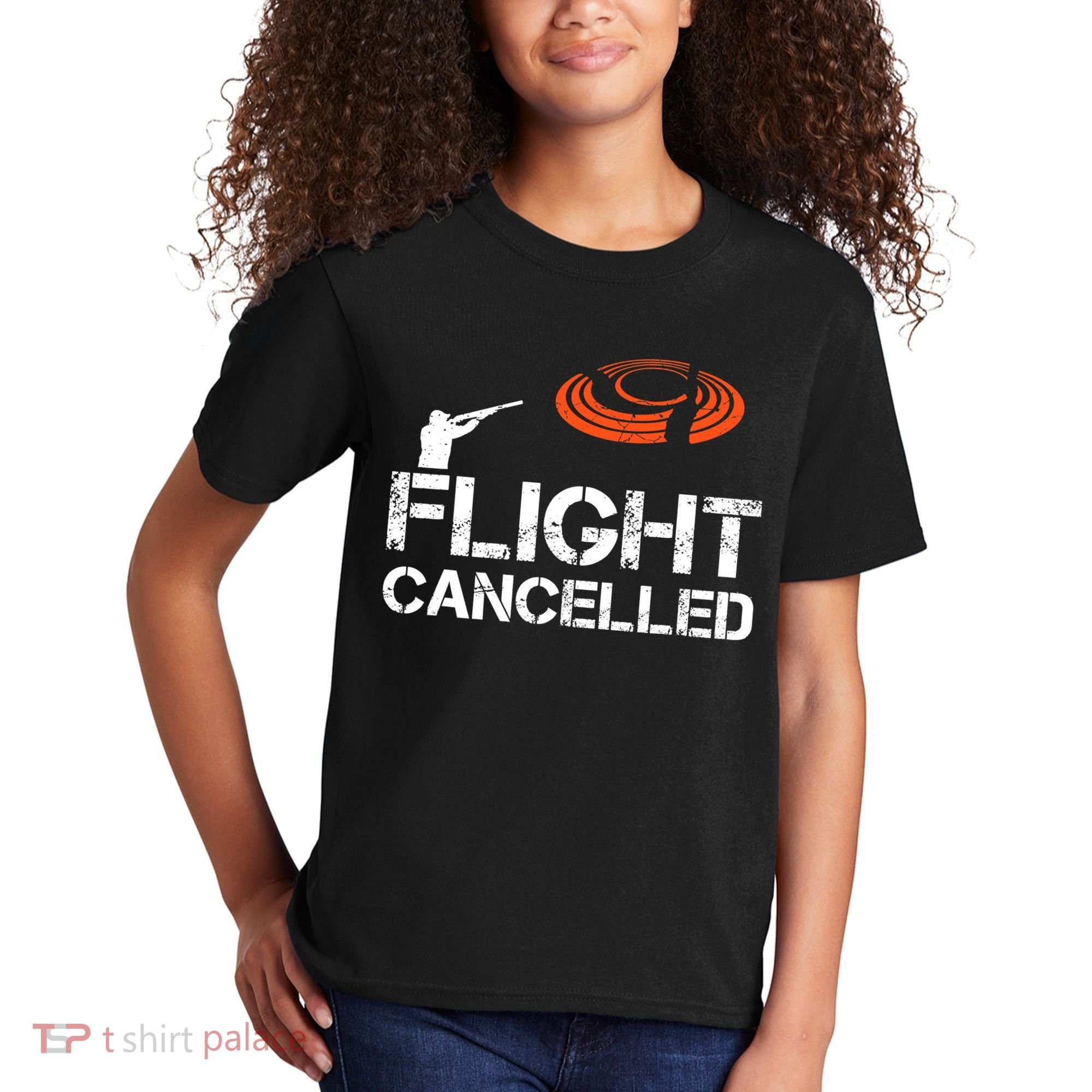 Flight Cancelled Clay Shooting Skeet Trap Shooting Kids T-Shirt