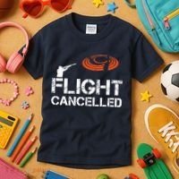 Flight Cancelled Clay Shooting Skeet Trap Shooting Kids T-Shirt thumb 3