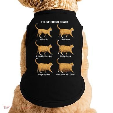 Feline Chonk Cat Chart Funny Cat Meme Oh Lawd He Comin Doggie Tank