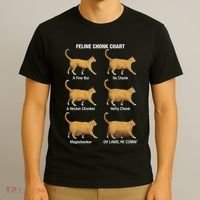 Feline Chonk Cat Chart Funny Cat Meme Oh Lawd He Comin T-Shirt thumb 3
