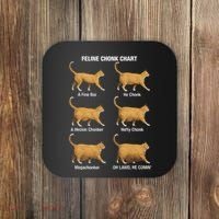 Feline Chonk Cat Chart Funny Cat Meme Oh Lawd He Comin Coaster thumb 0