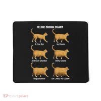 Feline Chonk Cat Chart Funny Cat Meme Oh Lawd He Comin Mousepad thumb 0