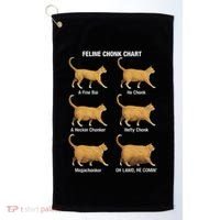 Feline Chonk Cat Chart Funny Cat Meme Oh Lawd He Comin Golf Towel thumb 0